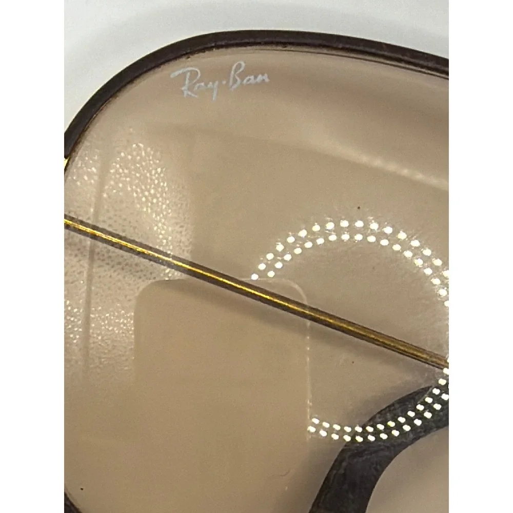 Ray-Ban Sunglasses Mens 58[]14 Brown Vintage B&L Leathers Aviator Gold Frame